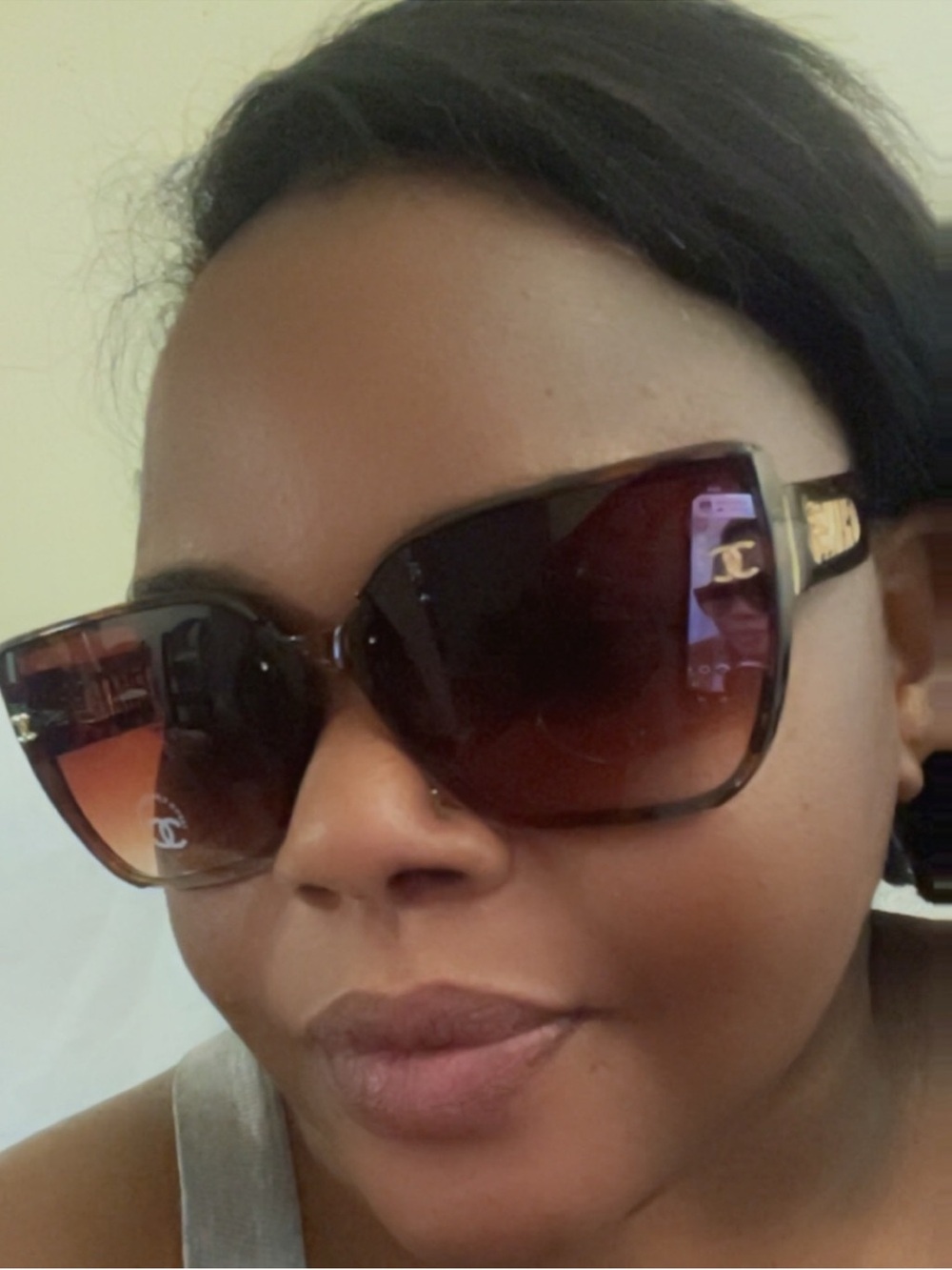 Designer CC Brown Gradient Oversized Women's Sunglasses